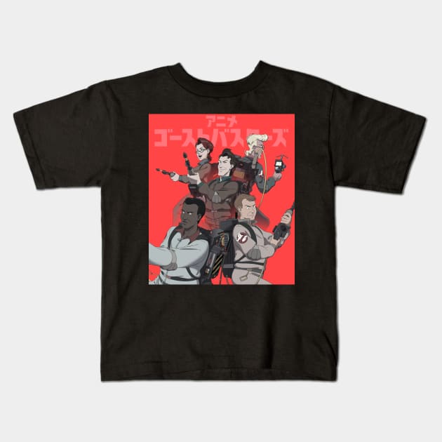 Anime Ghostbusters Kids T-Shirt by AistarsTeeStore